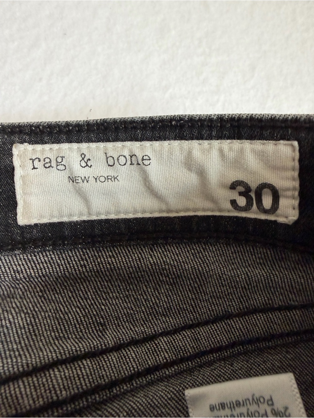 Rag & Bone Nina High Rise Ankle Cigarette Jeans 30 Black Blue Colorblock - Picture 4 of 14